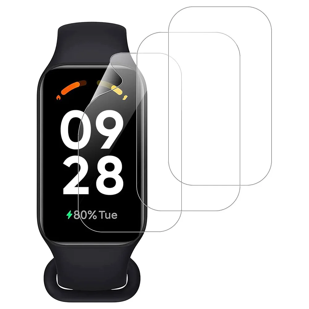 Película protectora de hidrogel para Redmi Band 2, Protector de pantalla transparente y suave, paquete de 3 unidades