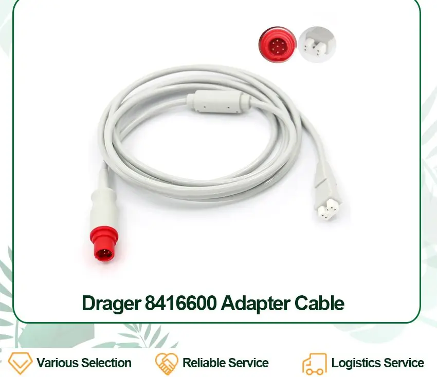 Drager 8416600 Newborn Flow Sensor Connection Cable for New Machine V300 VN500 Ventilator