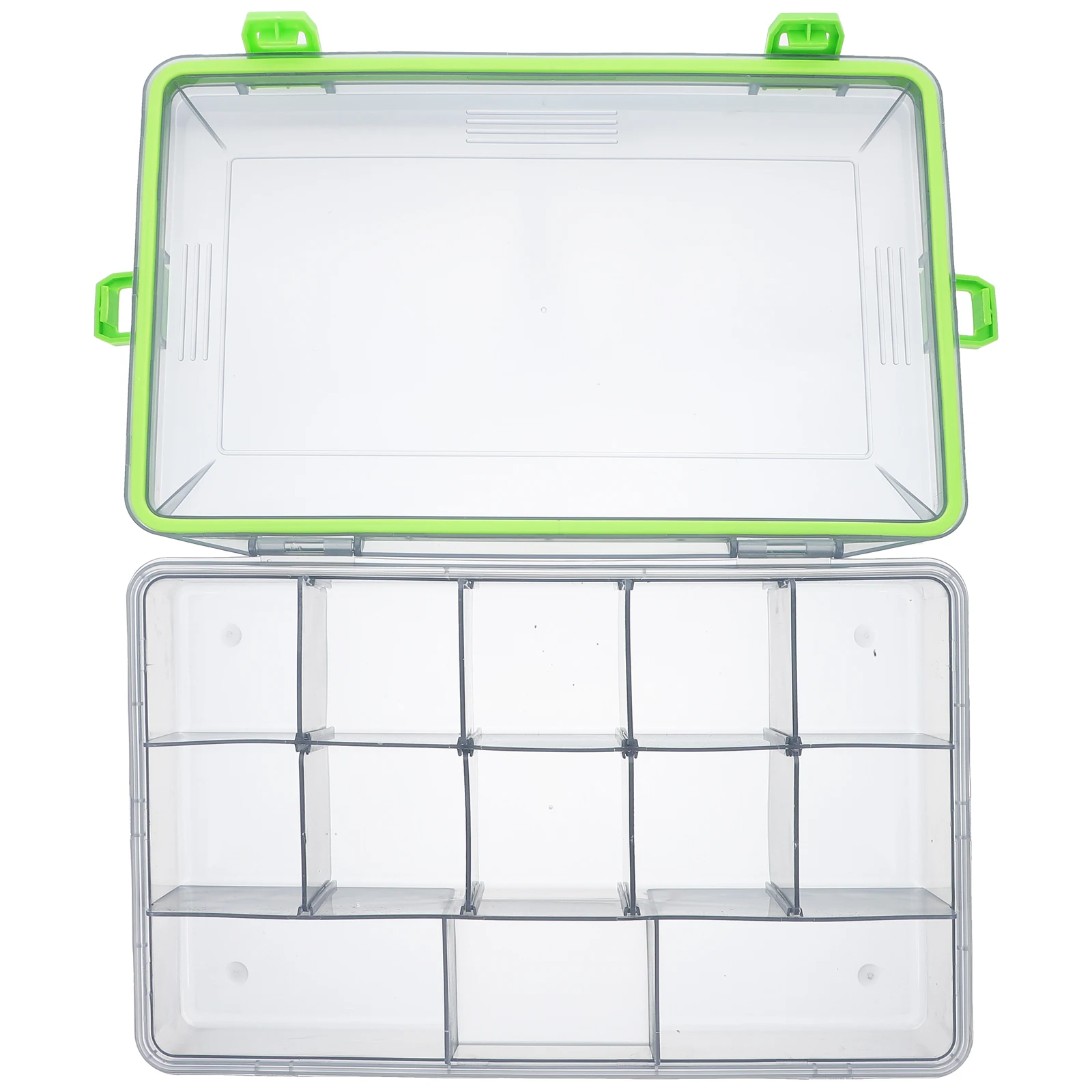 

1pc Fishing Tackle Large Capacity Waterproof Durable Plastic Storage Organizer Fishing Tackle Case Containers Angling Gear Case