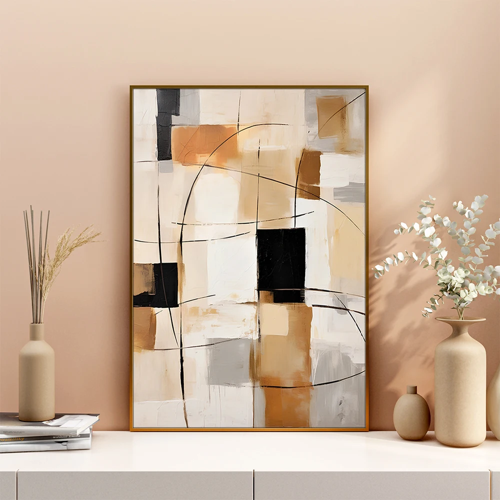 Moderne Minimalistische Leinwand-Stoffgemälde Abstrakte Kunstwerke Poster und Drucke Wandkunst Bilder für Schlafzimmer Heim-Dekoration