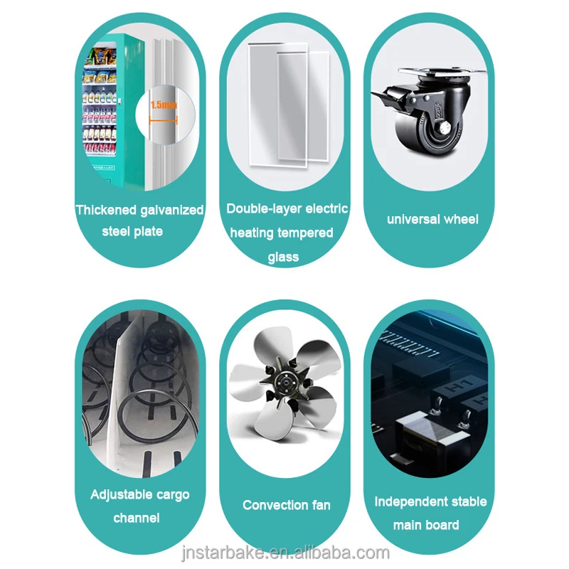 FL Snack and Beverage Vending Machine cooling function for public place 24h automatic snack drink vending gear