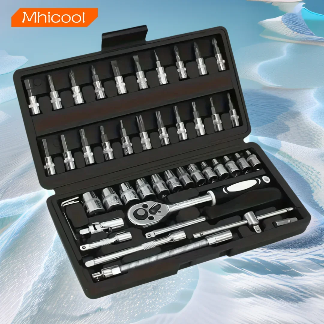 Hand Tools 3/4 Impact Socket Set Allen Ratchet Socket Bit Wrench Set Tools Kit Automotive Car Repair Tool Box