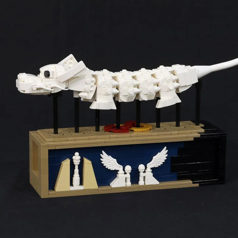

656pcs Moc Flight Of The Luck Dragon Small Kinetic Sculpture Model Building Blocks DIY Creative Bricks Toys Kids Christmas Gifts