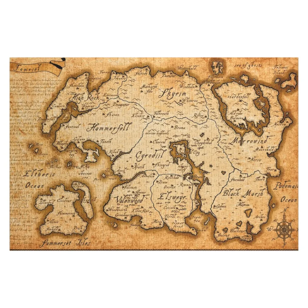 

Map of Tamriel Jigsaw Puzzle Anime Wood Photo Personalized Puzzle