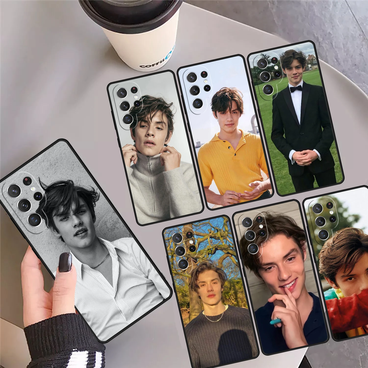 Louis Partridge Collage Phone Case Cover Coque For Samsung Galaxy S24 Ultra 23 S22 Plus S21 FE S20 S8 S9 S10 Note 10 Pro Note 20