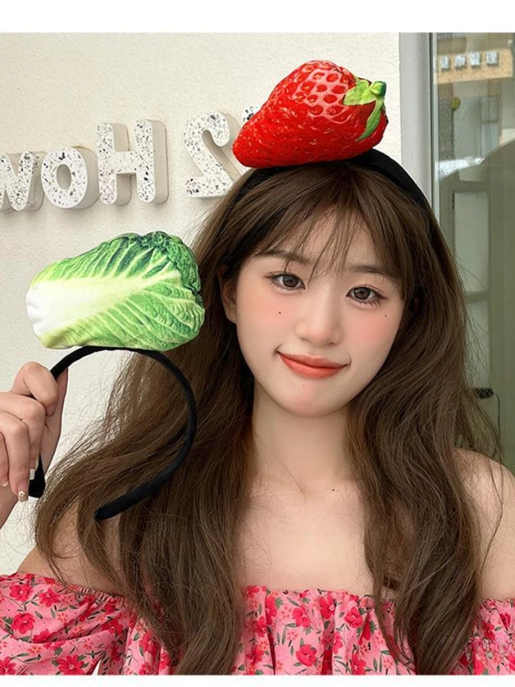 Harvey-Cerceau de cheveux simulés pour le lavage du visage, bande de sauna, crème glacée, légume, hamburger, sophia, hotdog, mode