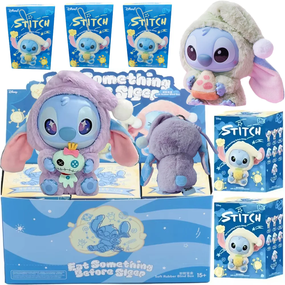 

New Stitch Eat Some Thing Before Sleep Series Vinyl Blind Box Bag plush Pendant Cute Doll Mystery Box Toy Adult Gift
