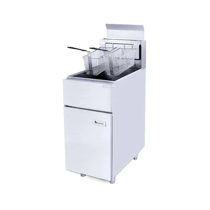 Two Baskets Free Standing Fried Chicken Fryer Machine Oil Fryer Fried Chicken Machine for Restaurant Kitchen Equipment