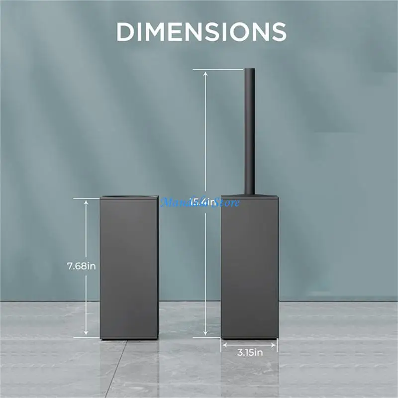 U2JC فرشاة المرحاض المصنوعة من الفولاذ المقاوم للصدأ بشعيرات ناعمة فرشاة تنظيف المرحاض مع حامل