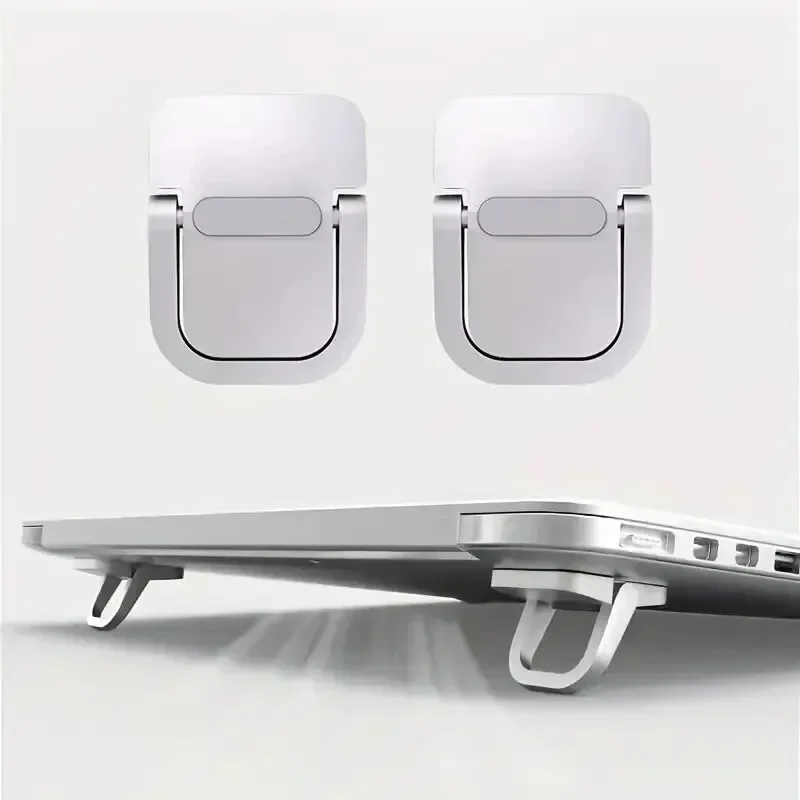 2PCS Aluminium Legierung Laptop Stand Unsichtbare Halterung Mini Universal Erhöhte Ausgesetzt Wärmeableitung Faltbare Tablet Halterung