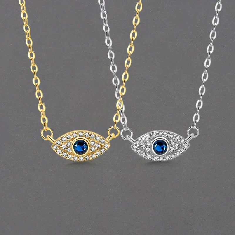 Hot selling Exquisite Zircon Devil's Eye Necklace Women's Light luxury High-end Collarbone Chain Fashion Gift KOFSAC