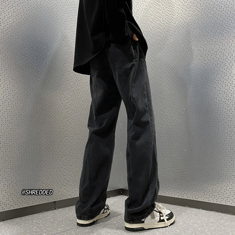 

Мужские джинсы Bla American Retro прямого кроя, свободные, износостойкие, молодежные, модные, весенне-осенние, в стиле High Street