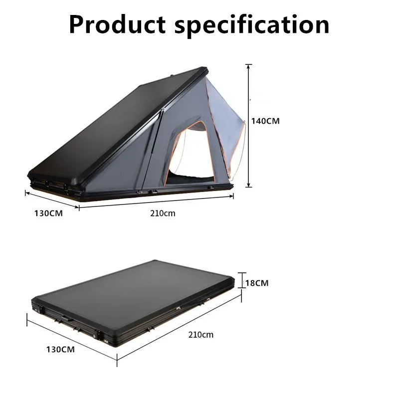 Camping Aluminum Hard Shell Car Roof Top Tent Waterproof Hardshell Pop up SUV Roof Tent Hard Shell Car Roof Top Tent