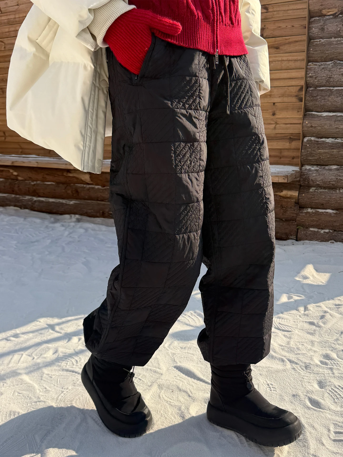 

Женские теплые хлопковые брюки Nana Tall DMX Faionable, не толстые, прямые, повседневные, для защиты от зимы, C27066