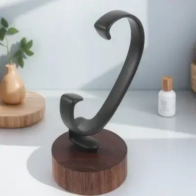 

1pcs Watch Watch Stand For Display Stand Black Walnut C-shape Detachable Holder for Men Women Wood Base Storage Rack