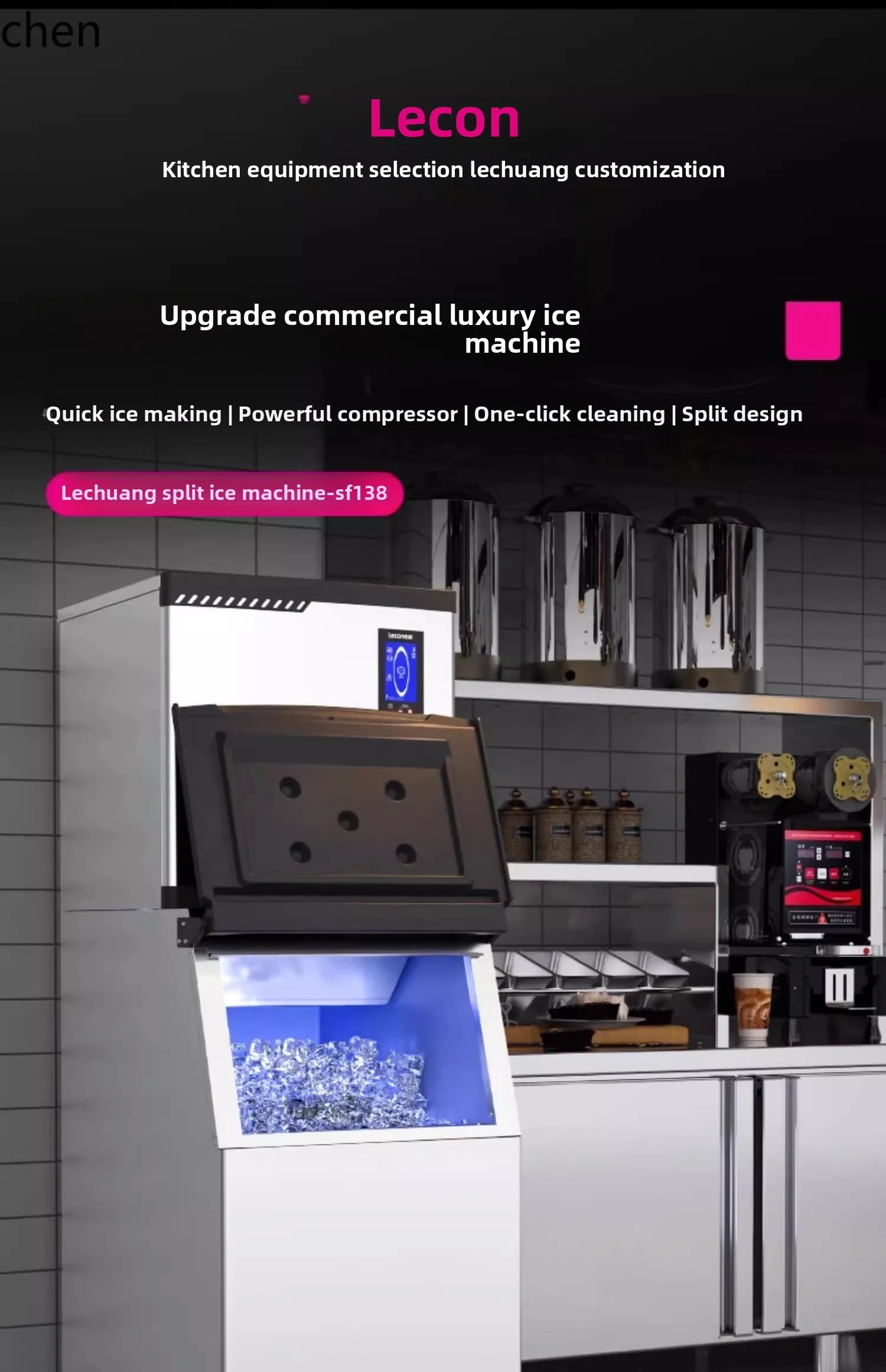 HTT Grande Macchina per il Ghiaccio Negozio di Tè al Latte 300/500KG Macchina Automatica per Ghiaccio per Cubi di Ghiaccio Macchina per Granuli Commerciale