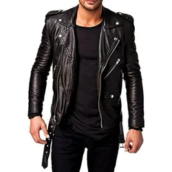 Men Leather Jacket - Lambskin Winter Vintage Motorcycle Biker Jacket, Moto Riding & Racing Jacket motorcycle jacket