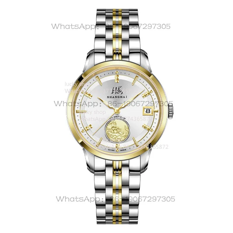 

Time Island Shanghai Watch 24K Full Gold Pixiu Gold Diamond Automatic Mechanical Watch Women's Waterproof Watch