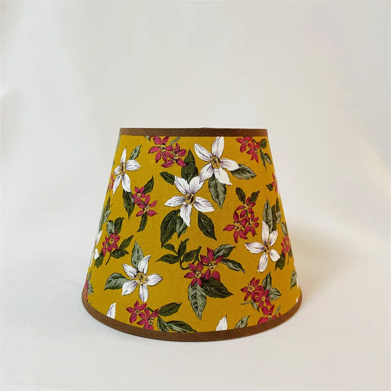 Flower Cloth Lampshade E27 Wall Lamp Accessories Bedroom Study Homestay Desk Lamp LampCovers