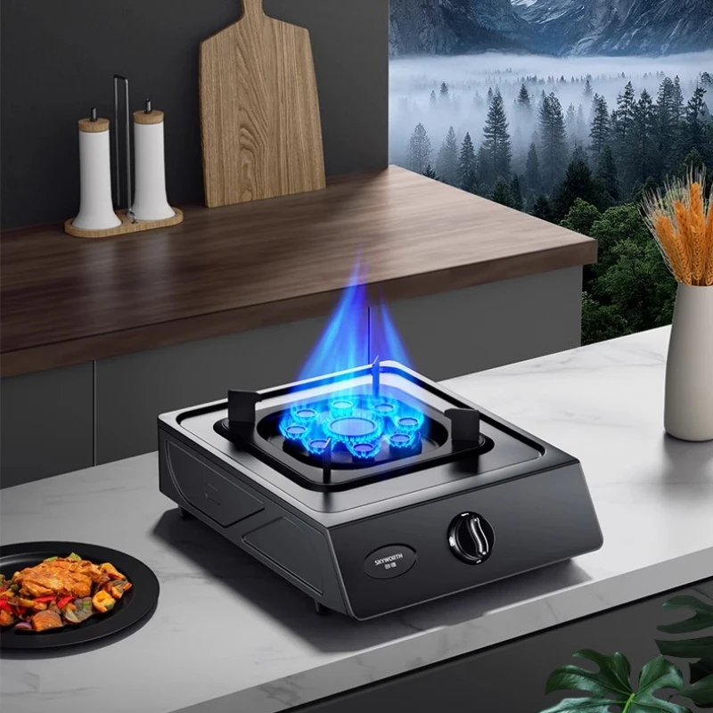 

Gas single stove household liquefied gas stove secondary energy efficiency 5.2KW embedded natural gas stove Kitchen appliances