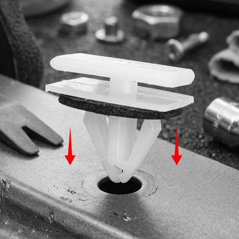 Picture 6: 10/100Pcs Universal Car Door Side Skirt Guard Retainer Clips Nylon Underbody Splash Shield Fastener Rivet Anti Vibration Buckle