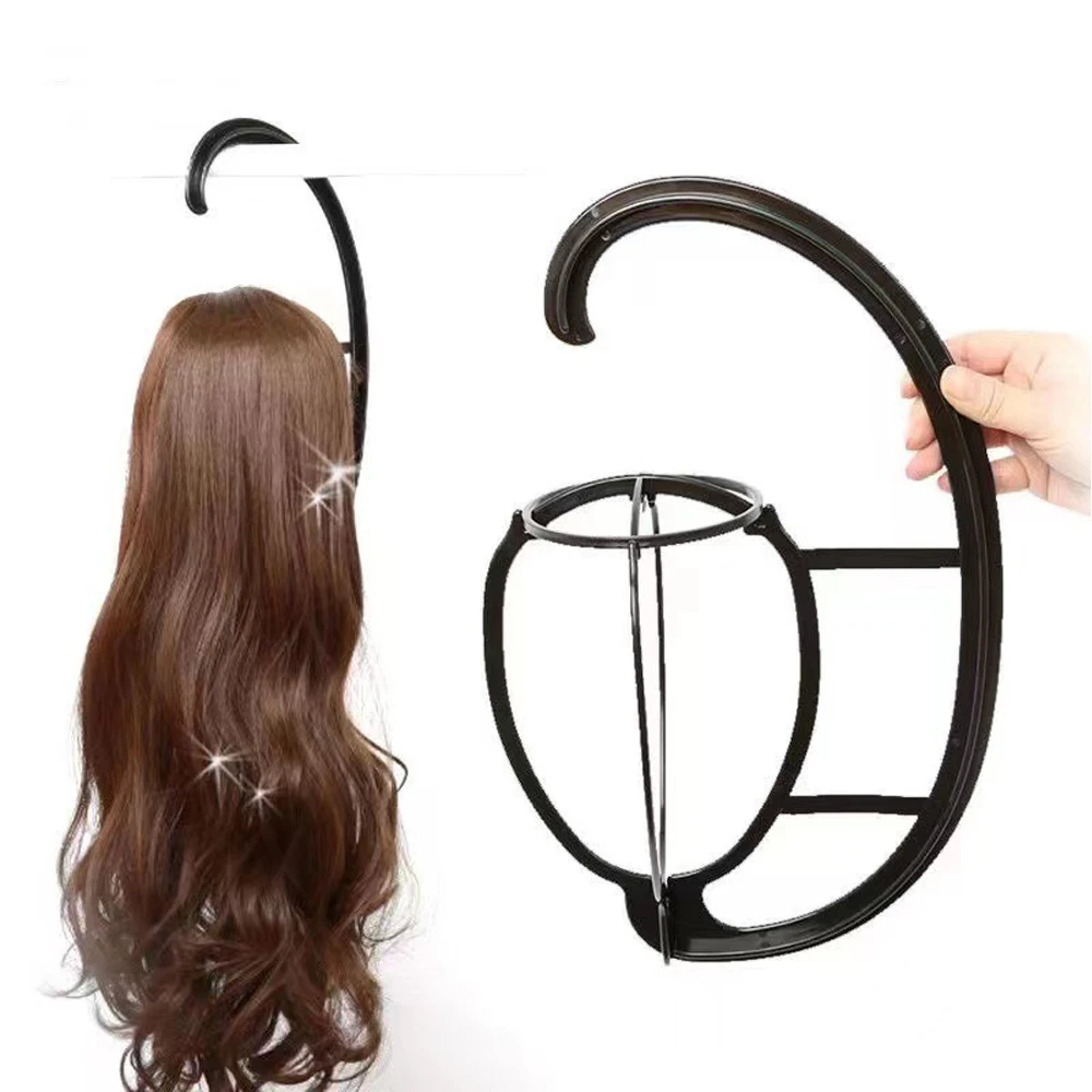 

1 PCS Wig Accessories Tool Holder Portable Removable Wig Hanger Plastic Support Hanging Wig Cubic Stands Model Display Holder