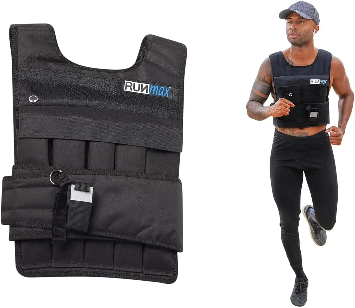 

40lbs Pro Weighted Vest for Running, Fitness & Training - Adjustable and Durable