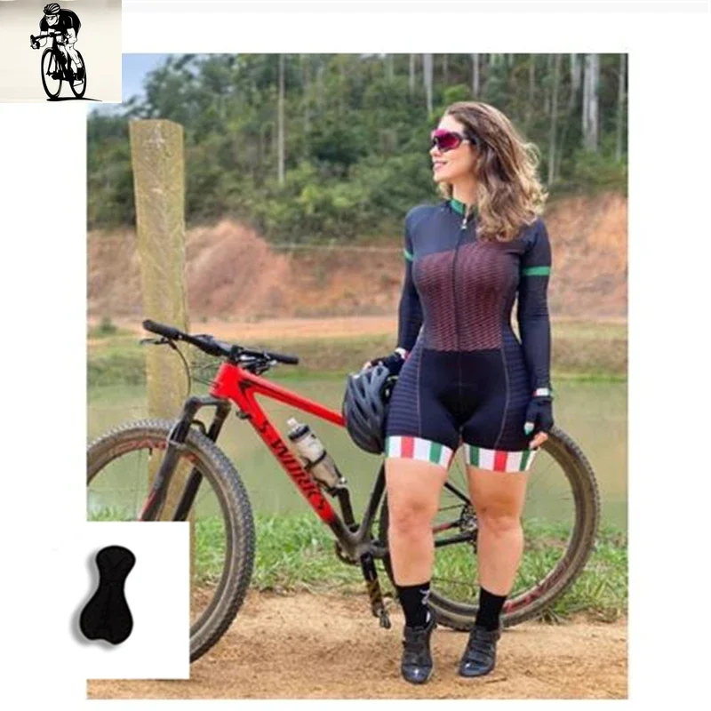 Professional High Quality custom Fully Women Sublimation Breathable Long Sleeve Triathlon Suit Cycling Jersey Triathlon Jumpsuit