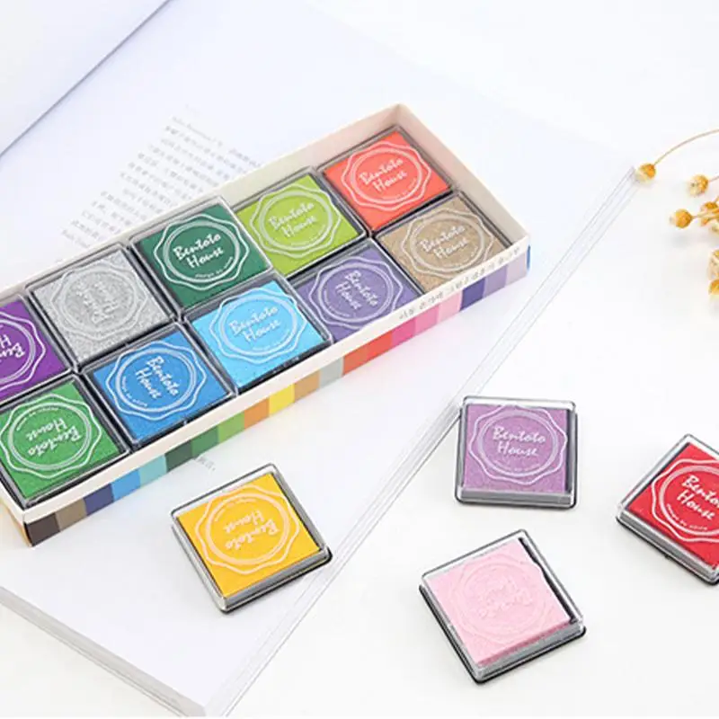 Odcisk atramentowy na palce dla dzieci 20 kolorów farbki do malowania palcami odcisk atramentowy wodoodporne kolorowe odcisk atramentowy na bazie wody s 1.57x1.57 cali wodoodporne