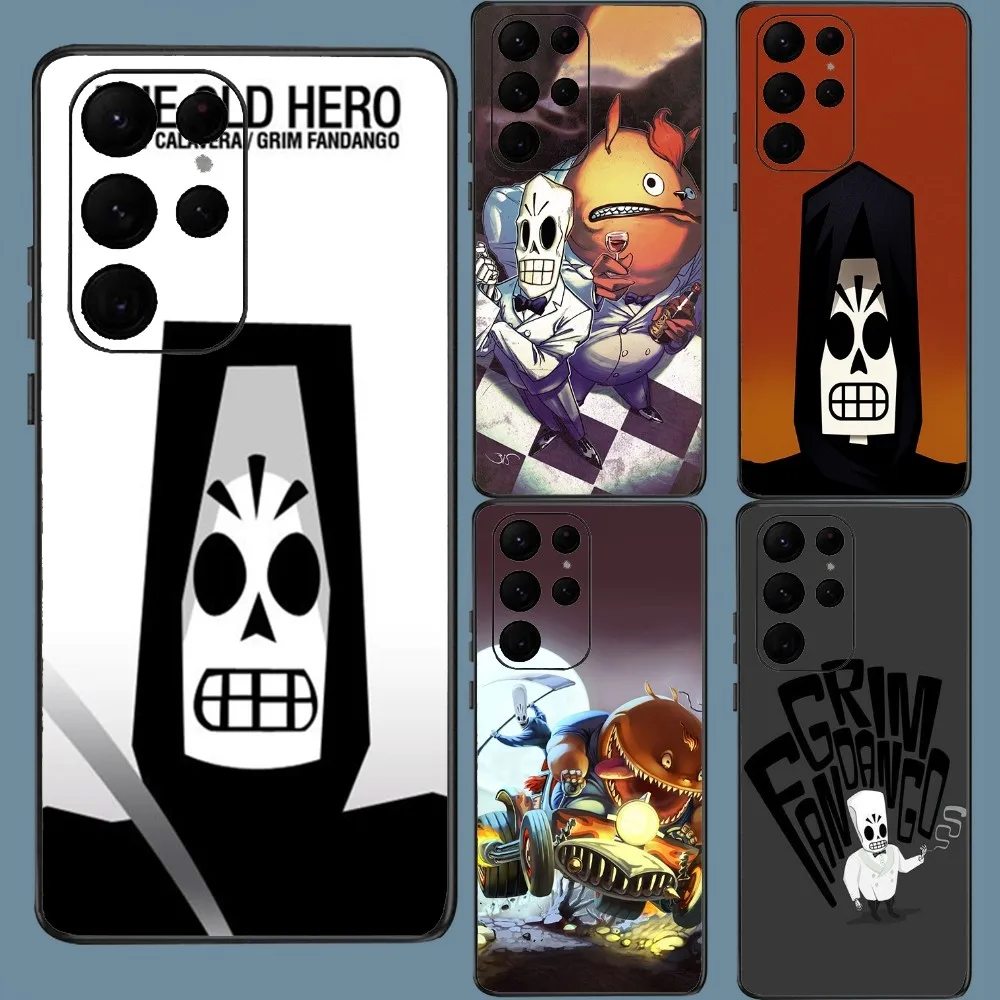 G-Grim Fandango Game Phone Case For Samsung Galaxy A52 A12 A51 S21 Edge S22ULTRA S23 S20LITE Plus Ultra Black Cover