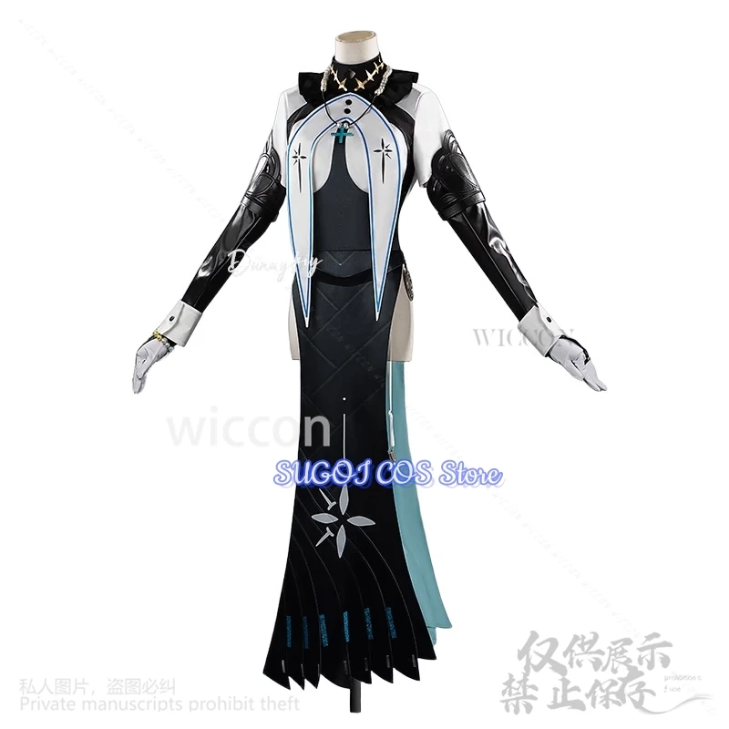 Anime Game Goddess Of Victory NIKKE Cosplay Princess Sexy Backless Nun Dress Gothic Punk Lolita Halloween Hat Props Customized