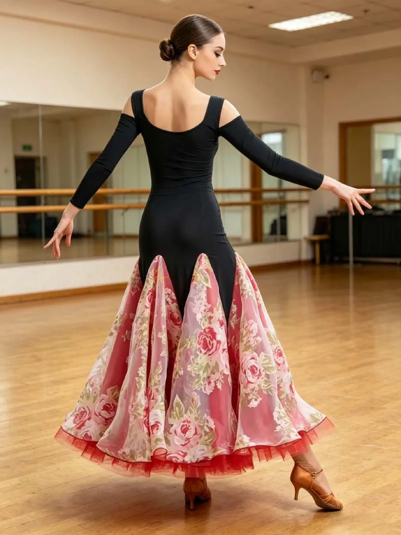 Standard Ballroom Dance Dresses Adult Advanced Waltz Dancing Skirt Women High Quality Ballroom Competition Dance Dress