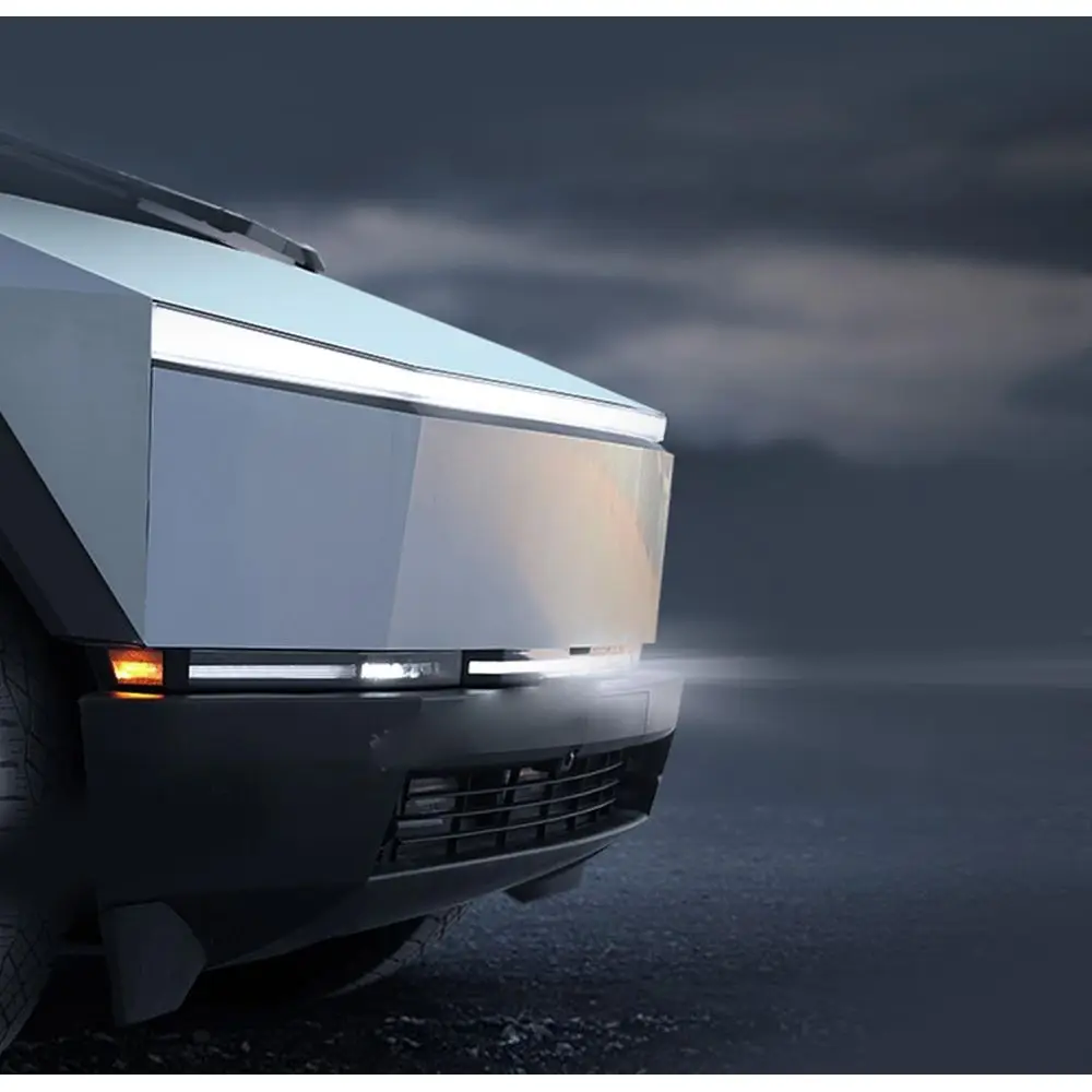 【Tariffs Free】 For 2024 2025 Tesla Cybertruck front Bumper Upper bar star chain through LED light Daytime Running Lamp Upper mod