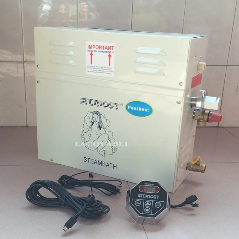 220V/380V 9KW Steam Generator For Shower Home Steam Machine Sauna Bath SPA Steam Shower With Digital Controller