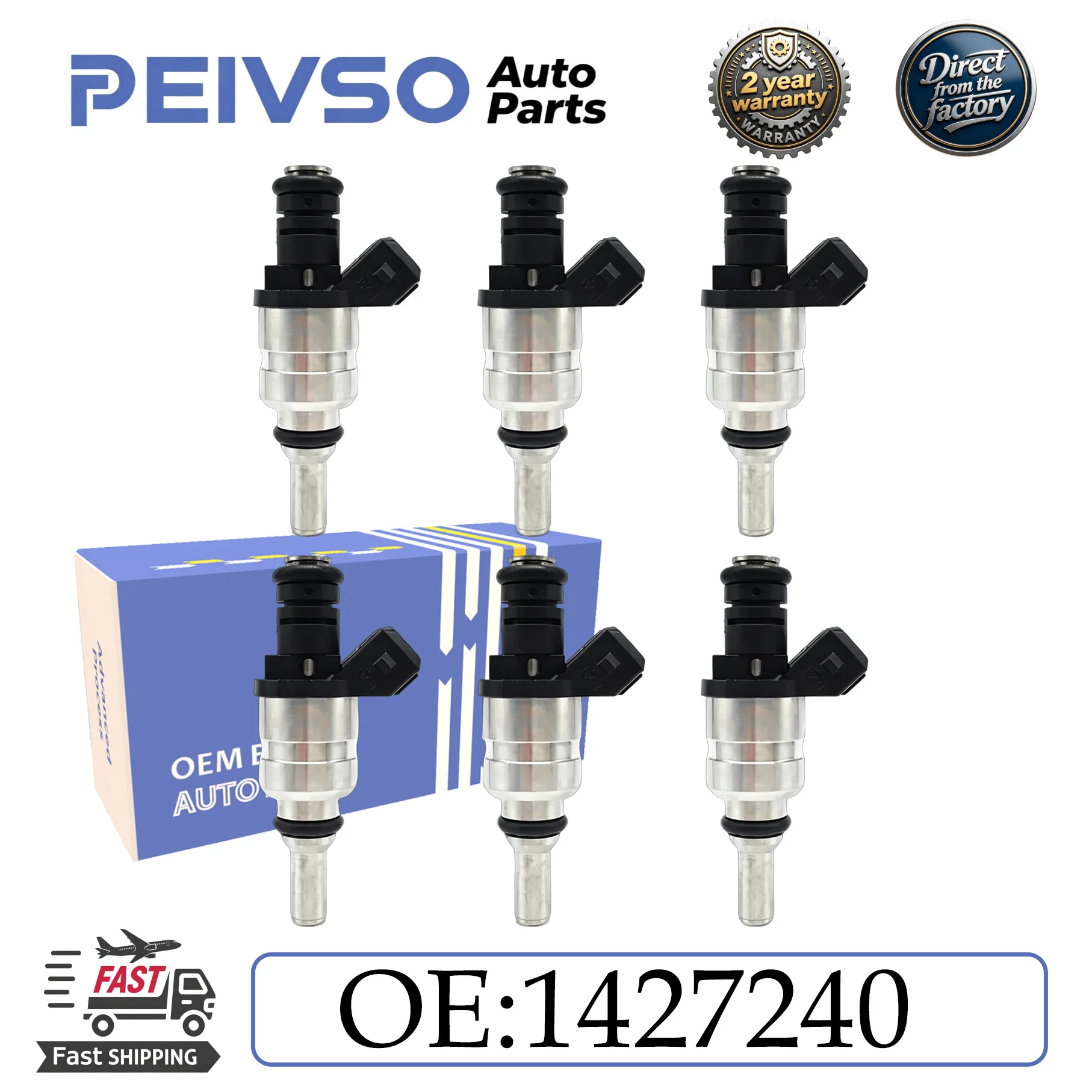 PEIVSO High Quality ​​​6pcs/lot Fuel Injectors 1427240 For BMW E46 E39 X3 Z3 Z4 3 5 SERIES VALVES 1998-2005 Auto Parts