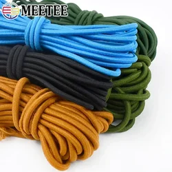 5/10/20M Meetee 4mm elastik bantlar elbise kafa bandı yüksek kaliteli streç kauçuk halat kemer bahar elastik halatlar DIY aksesuarları