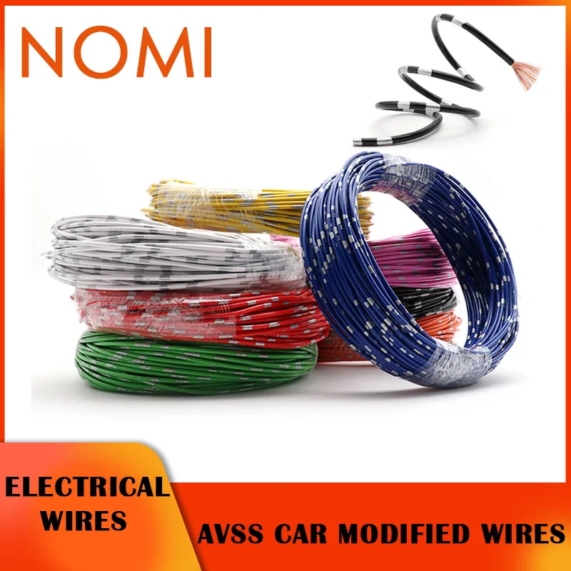 High Quality AVSS Car Audio Wiring 0.3mm² To 2mm² PVC Insulated Pure Copper Wire for Speaker Electronic Harness 2-10m Length