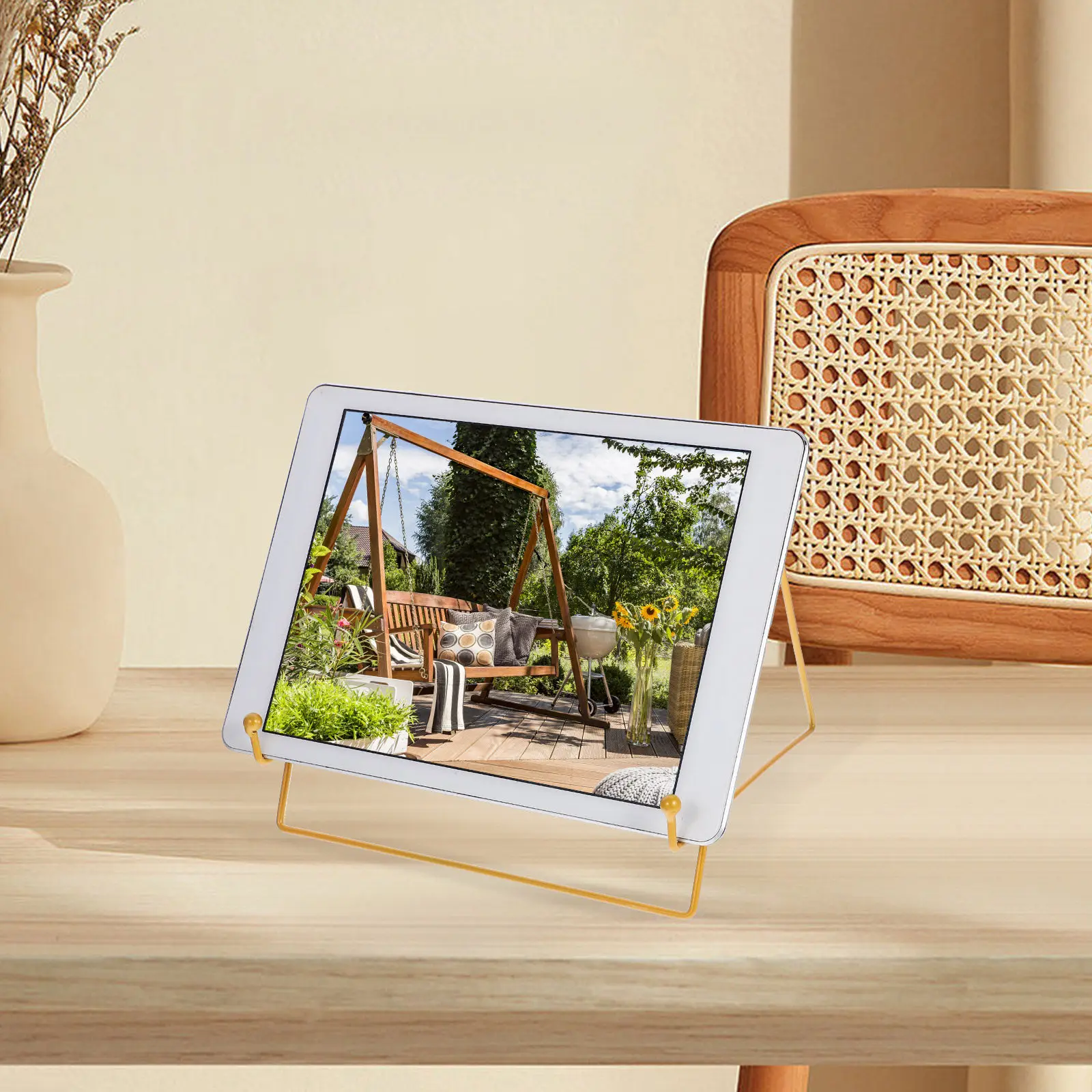 2Pcs Tablet Stand Multipurpose Display Stands Plate Holders Photo Frame Holder Reading Display Stands Desktop