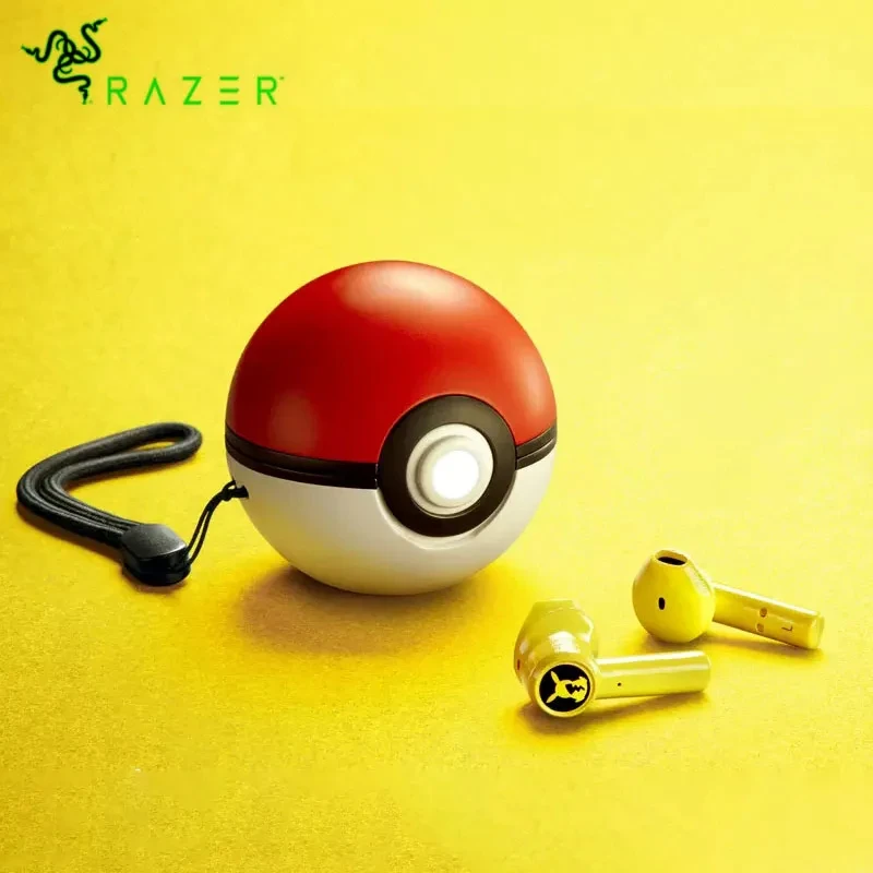 Razer Pokemon Pikachu Bluetooth Headset Bluetooth 5.0 in-Ear Headset Touch Control, Pokeball Charging Design