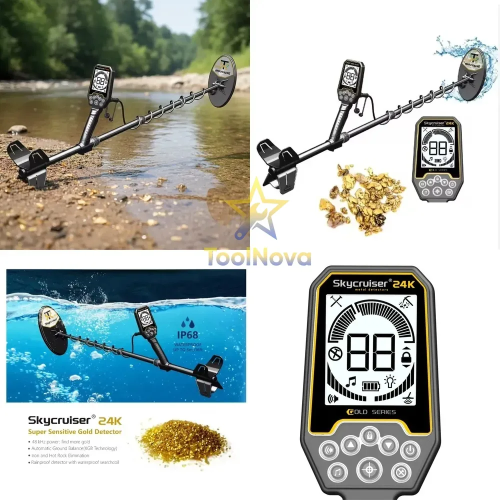 Latest Skycruiser 24K Gold Detector IP68 Waterproof Professional Deep Underground Long Range Gold Sand for Metal Search
