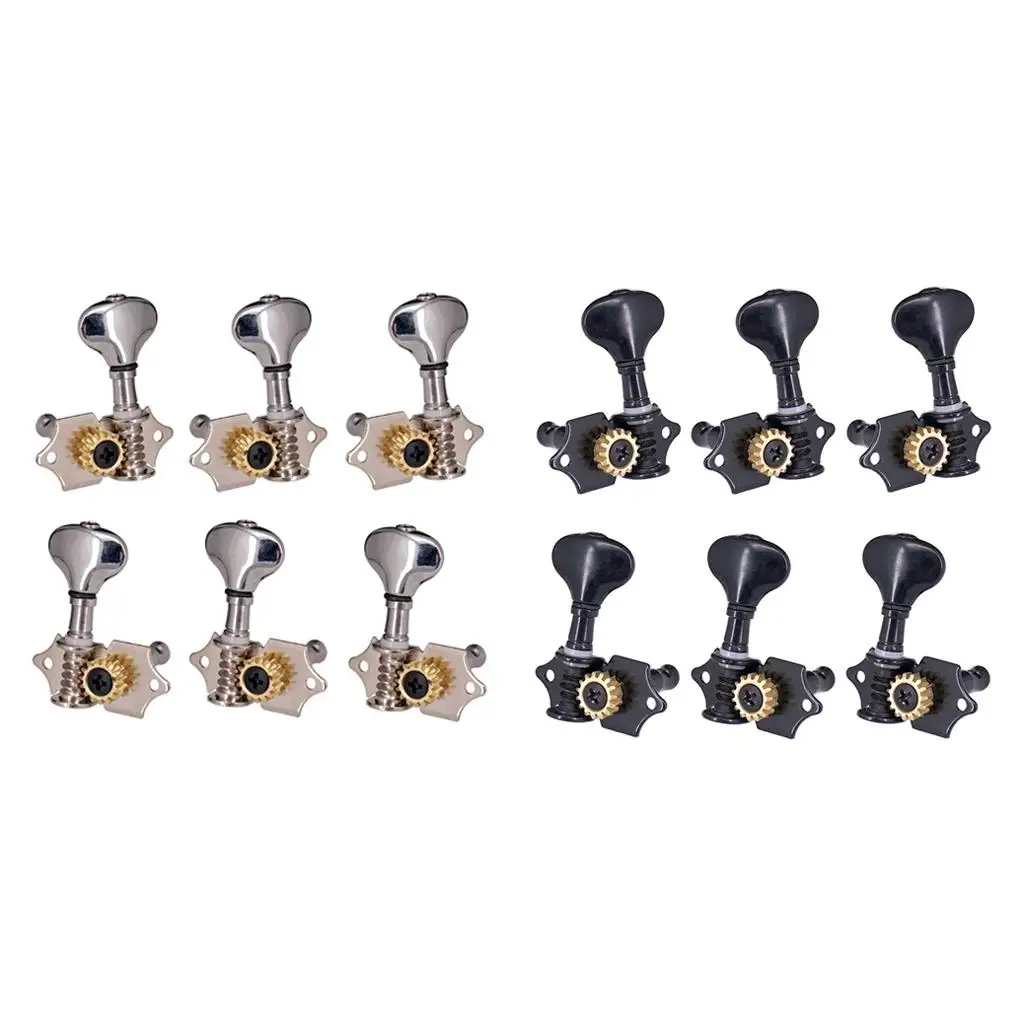 3R3L Guitar Tuning Pegs Tuners Machine Heads with Fishtail Shape for Folk Guitar Accessories