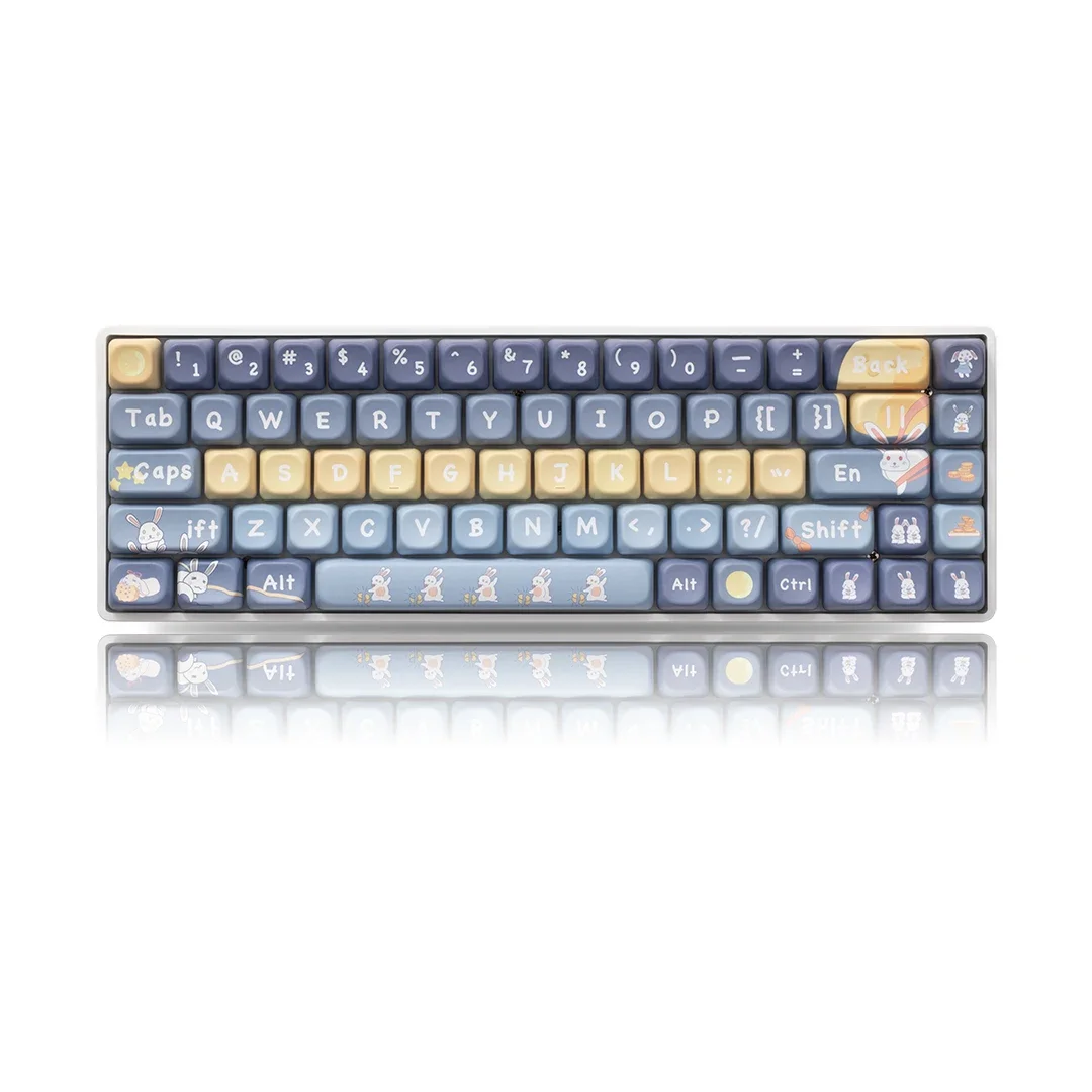 

ZONGJI Soa Moon Rabbit Keycap Moa Height PBT Material Five-sided Sublimation Wolf Spider F87 F99 vgn98 HI75