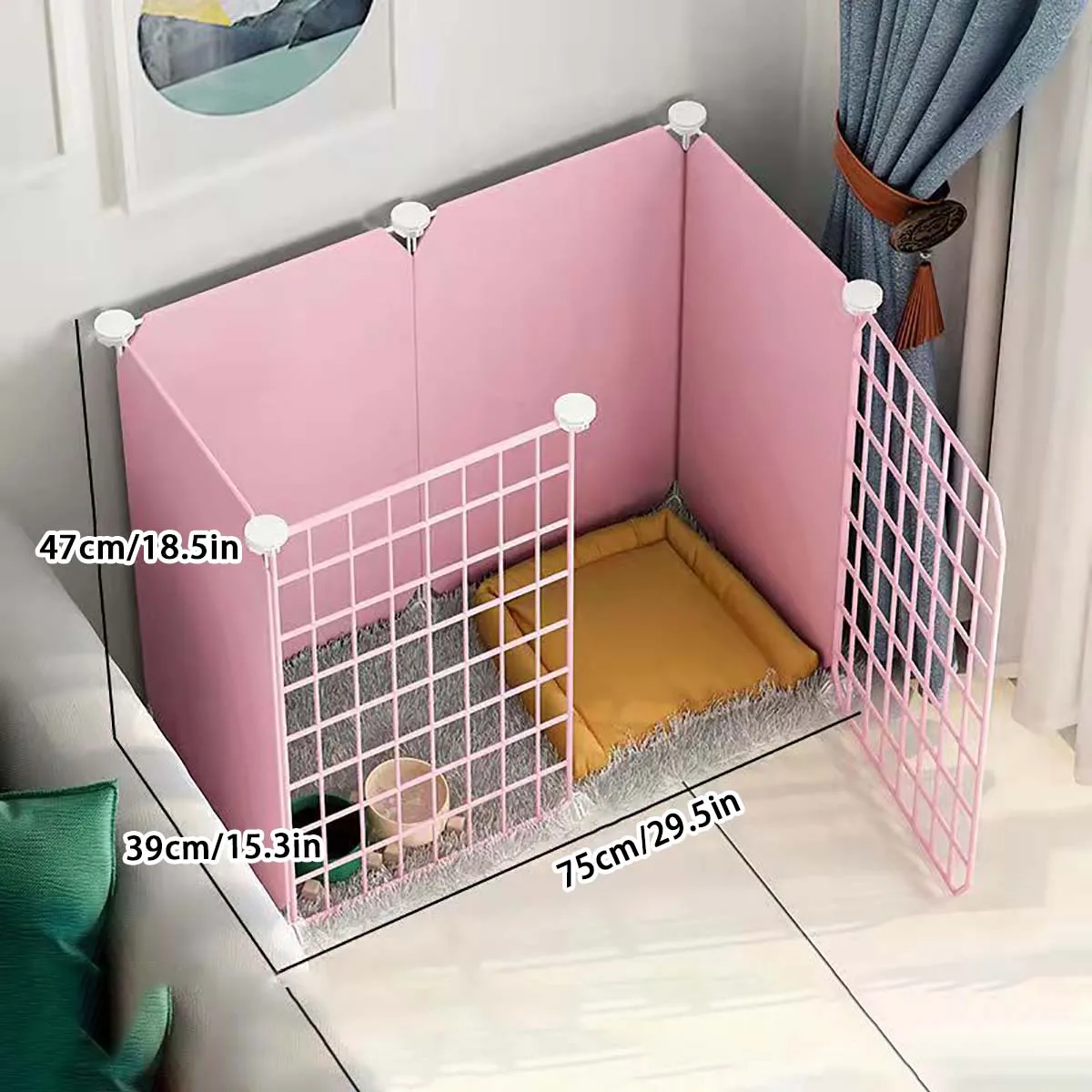 Modular Pet Enclosure Plastic Fence for Small Dogs, Teddy, French Bulldog, Rabbits, Dog Cage