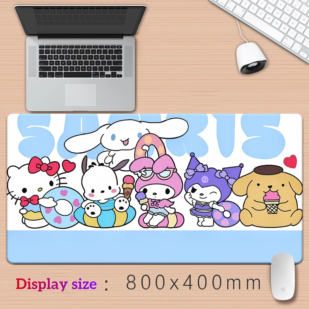 Large Mousepad XXL Cinnamoroll Mouse Pad Keyboard Gaming Accessories Mouse Mats Game Office Computer PC Gamer Laptop Desk  Mat