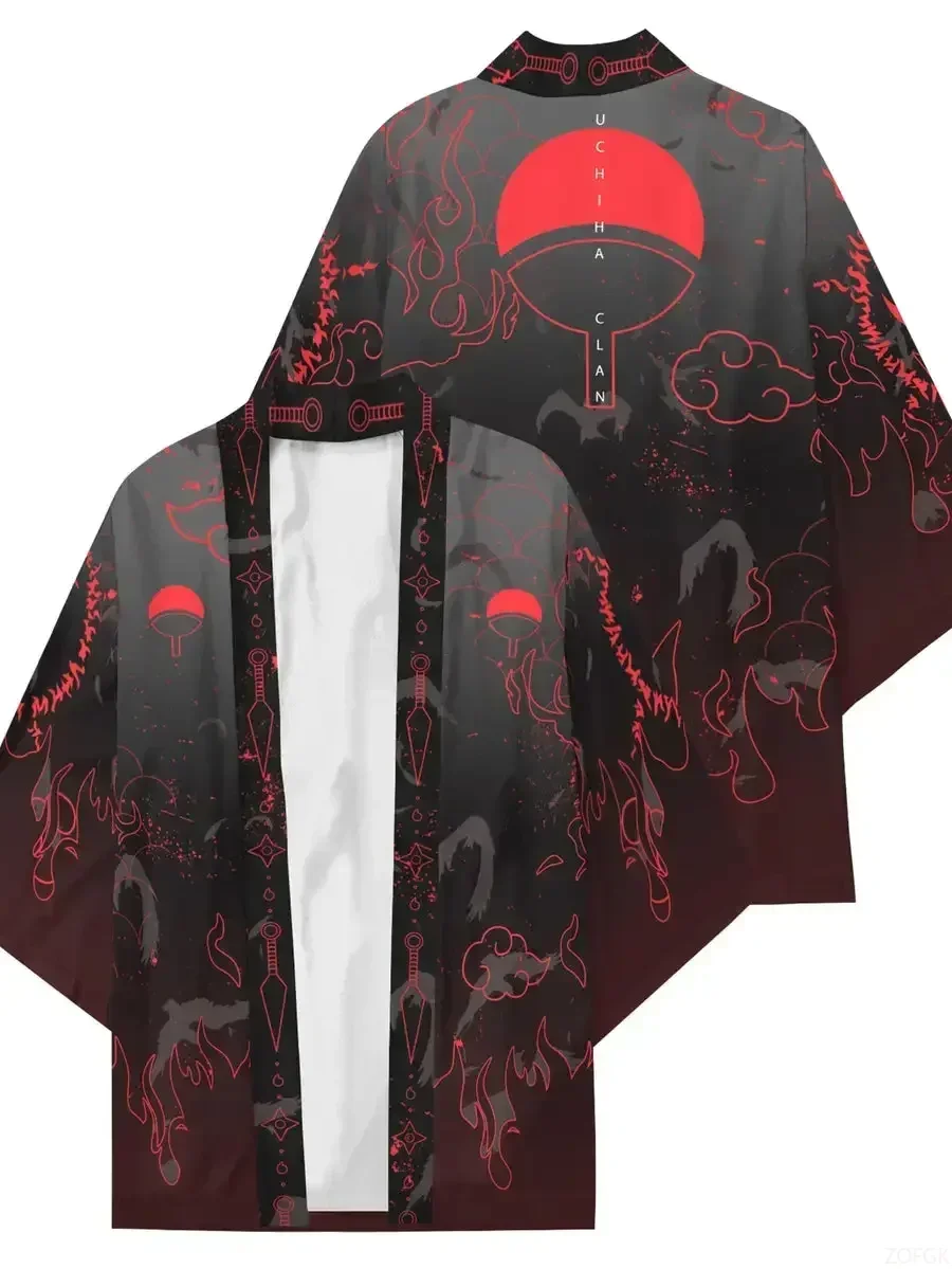 Kimono japonais à motif papillon de Style Ukiyo-e pour femmes, Cardigan classique à la mode pour hommes