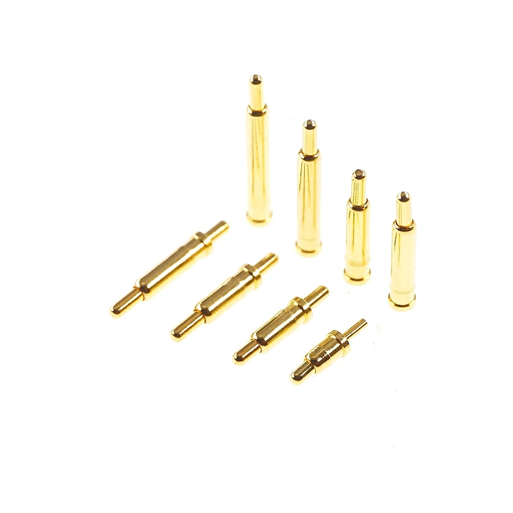 Pogo Pin DIP SMD, montaje de alta corriente, chapado en oro, 5 - 100 piezas, diámetro total OD 1,5 MM, con resorte, 2,0 A