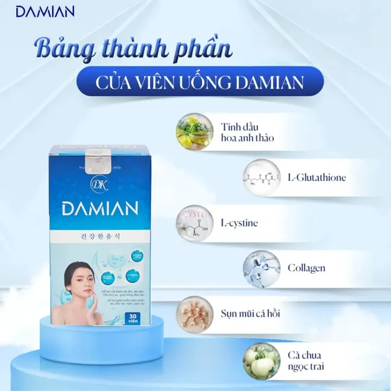 Viên Uống Trắng Da, Mờ Thâm, Tàn Nhan 30 viên Trắng Da, mờ nám, Bright White Smooth And Youthful Skin Vien uong trang da