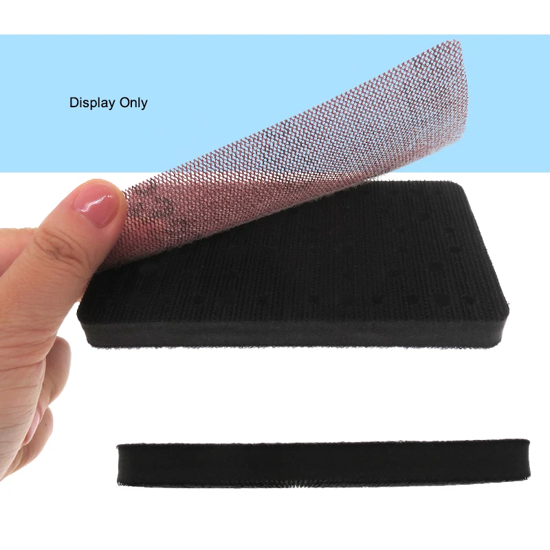 Tampone di interfaccia per tamponi abrasivi in schiuma morbida da 2 pezzi, tampone di supporto in spugna con gancio e anello da 80 x 133 mm per levigatrice RTS400 LS130