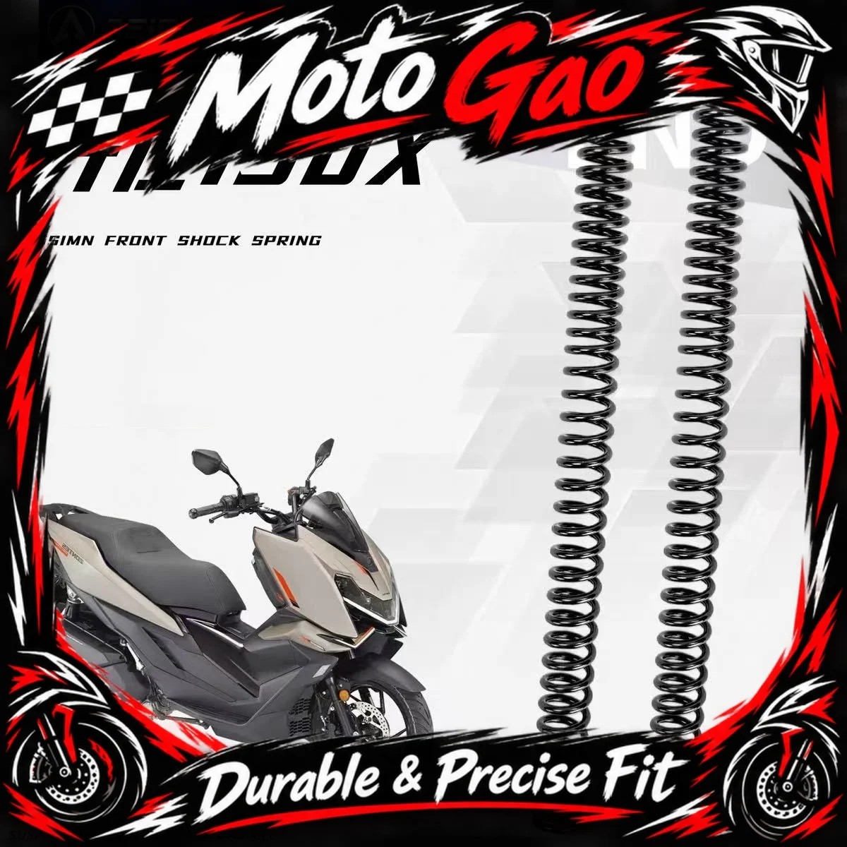 【Precise Fit】FOR ZONTES 150X AEIF-55CRSI Silicon Manganese Alloy Steel Spring Front Shock Absorber Upgrade
