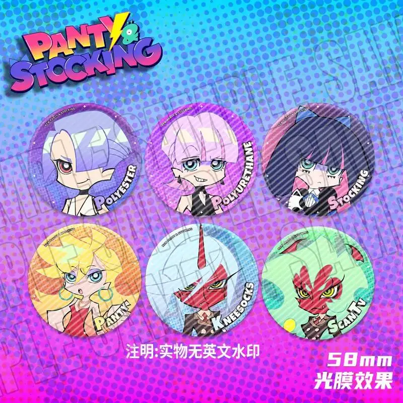 

Акриловый значок/брошь/пин по игре Panty & Stocking With Garterbelt, мультяшный, для сумок, одежды, аксессуаров, подарков